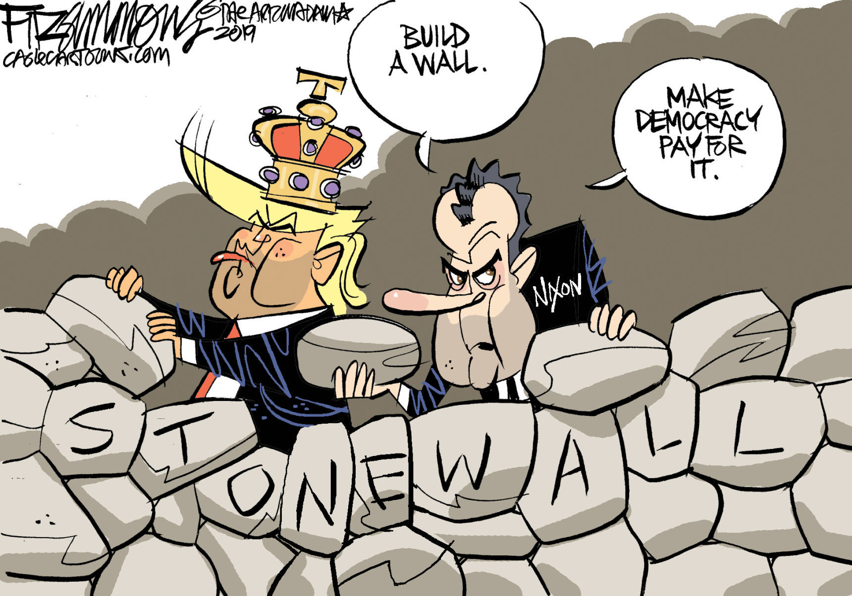 Daily Fitz Cartoon: Stonewalling